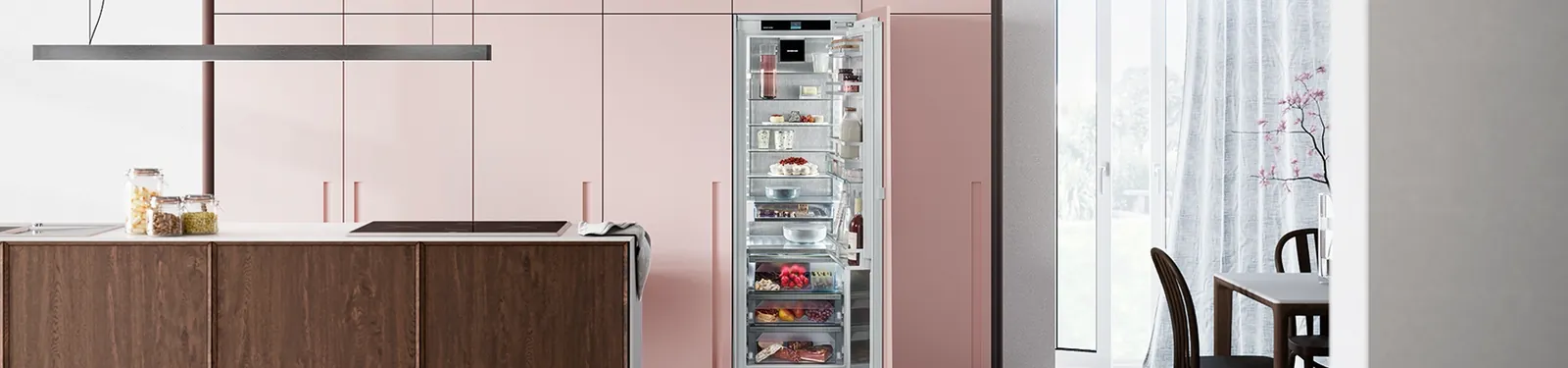 Cocina con frigorífico Liebherr de una puerta