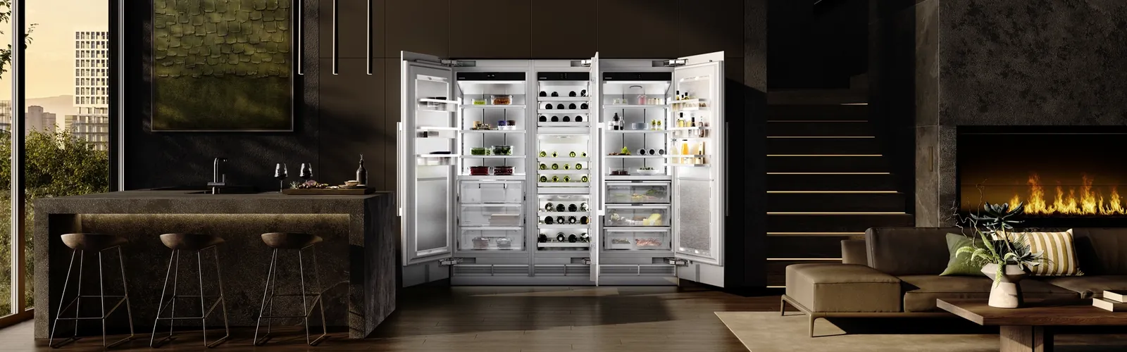 Cocina con aparatos integrables Liebherr Monolith